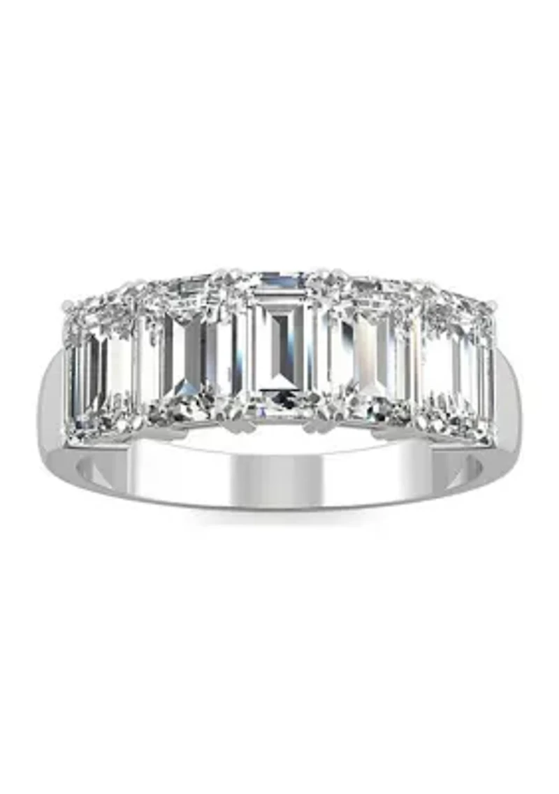 Charles & Colvard 2.9 ct. t.w. Lab Created Moissanite Emerald Five Stone Band