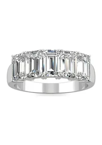 Charles & Colvard 2.9 ct. t.w. Lab Created Moissanite Emerald Five Stone Band