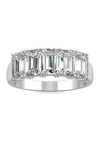 Charles & Colvard 2.9 ct. t.w. Lab Created Moissanite Emerald Five Stone Band