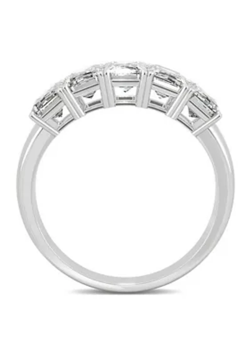Charles & Colvard 2.9 ct. t.w. Lab Created Moissanite Emerald Five Stone Band