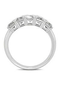 Charles & Colvard 2.9 ct. t.w. Lab Created Moissanite Emerald Five Stone Band