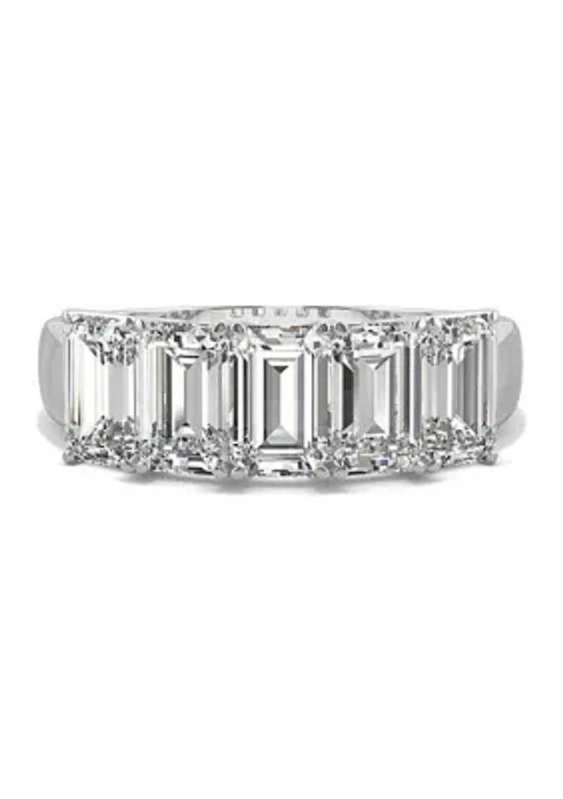 Charles & Colvard 2.9 ct. t.w. Lab Created Moissanite Emerald Five Stone Band