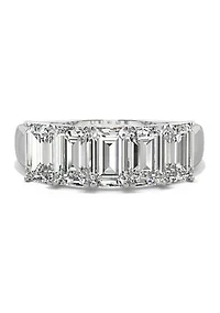 Charles & Colvard 2.9 ct. t.w. Lab Created Moissanite Emerald Five Stone Band