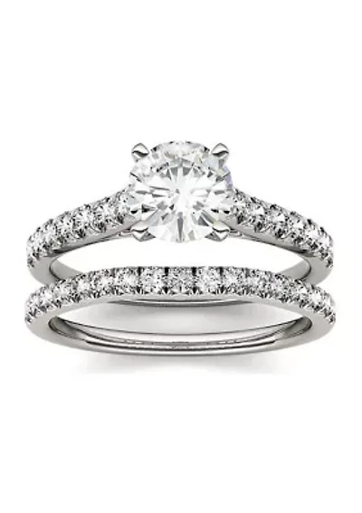 Charles & Colvard 1.61 ct. t.w. Lab Created Moissanite Bridal Set