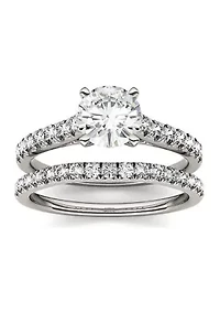 Charles & Colvard 1.61 ct. t.w. Lab Created Moissanite Bridal Set