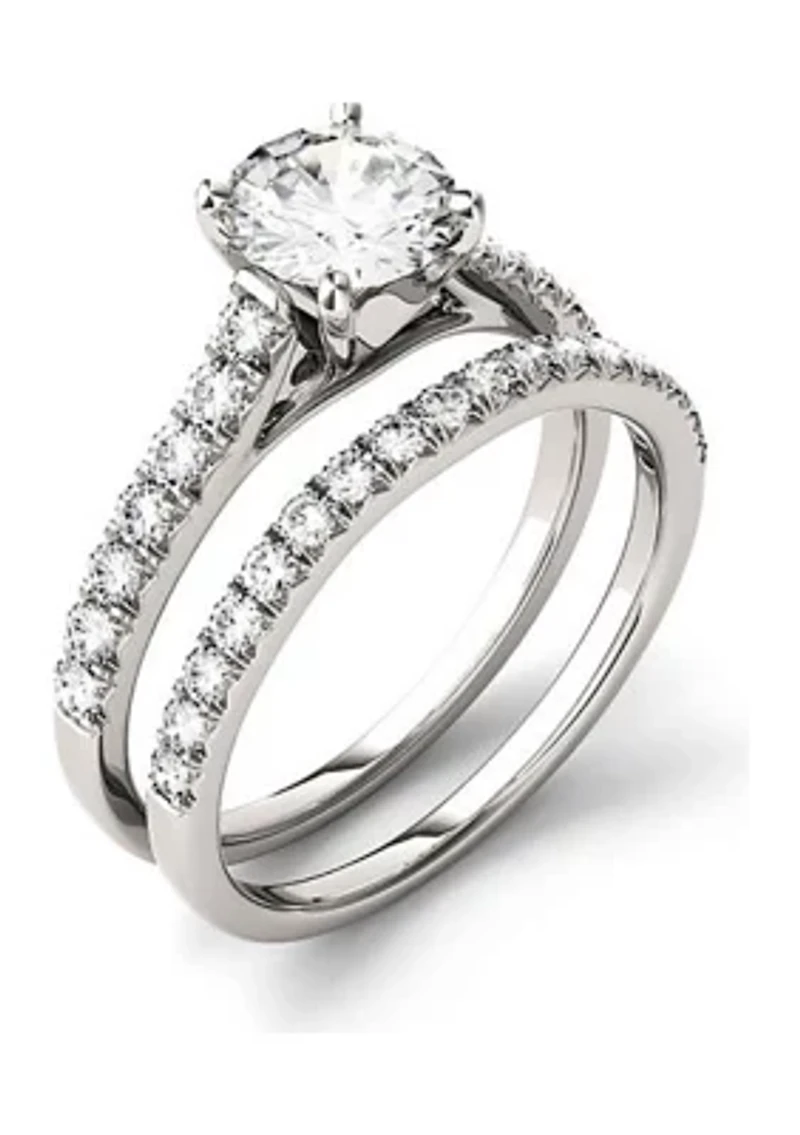 Charles & Colvard 1.61 ct. t.w. Lab Created Moissanite Bridal Set