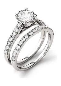 Charles & Colvard 1.61 ct. t.w. Lab Created Moissanite Bridal Set