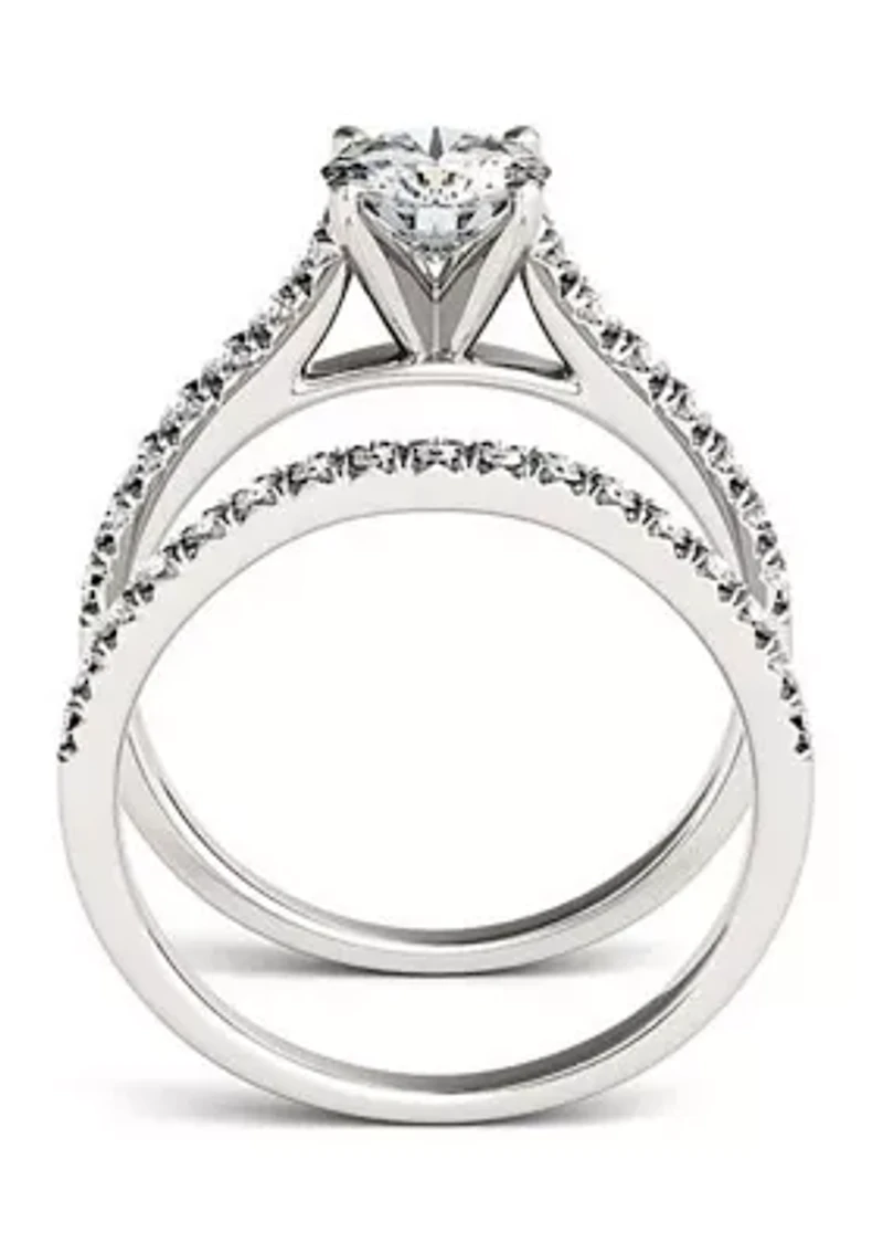 Charles & Colvard 1.61 ct. t.w. Lab Created Moissanite Bridal Set