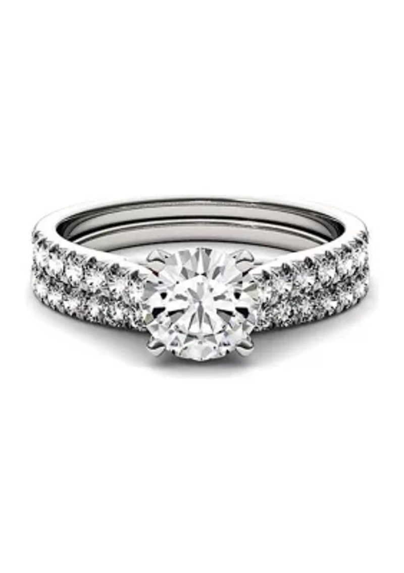 Charles & Colvard 1.61 ct. t.w. Lab Created Moissanite Bridal Set