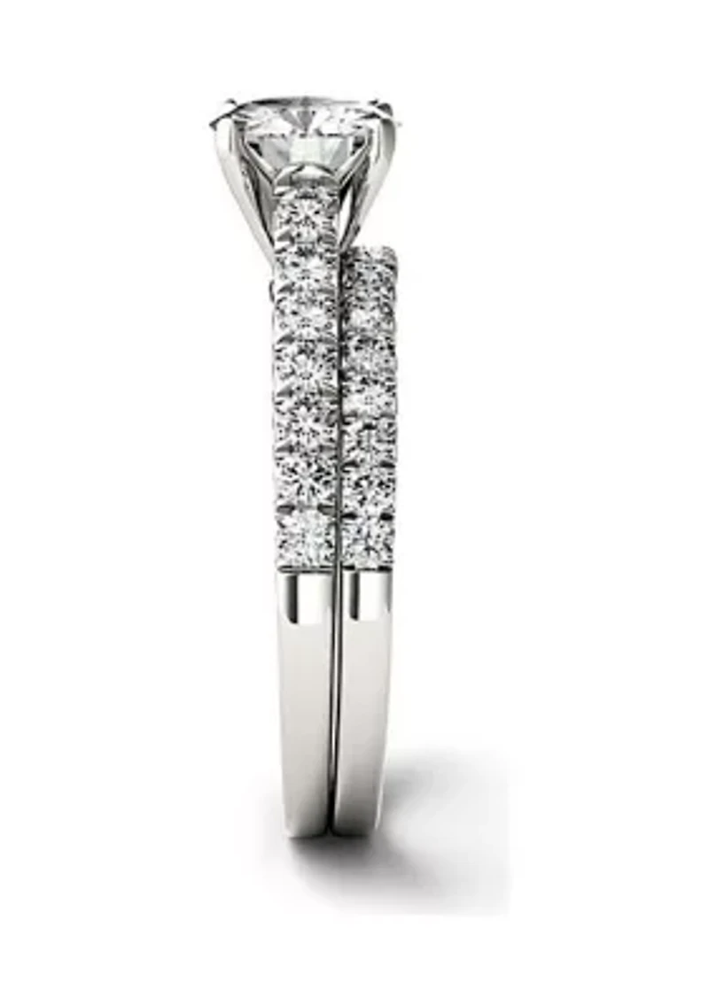 Charles & Colvard 1.61 ct. t.w. Lab Created Moissanite Bridal Set