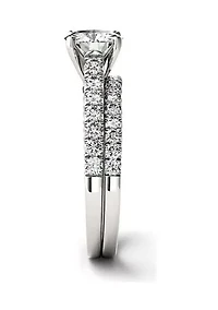 Charles & Colvard 1.61 ct. t.w. Lab Created Moissanite Bridal Set