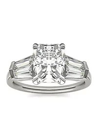 Charles & Colvard 3.86 ct. t.w. Lab Created Radiant Cut Moissanite Five Stone Engagement Ring 14k Gold