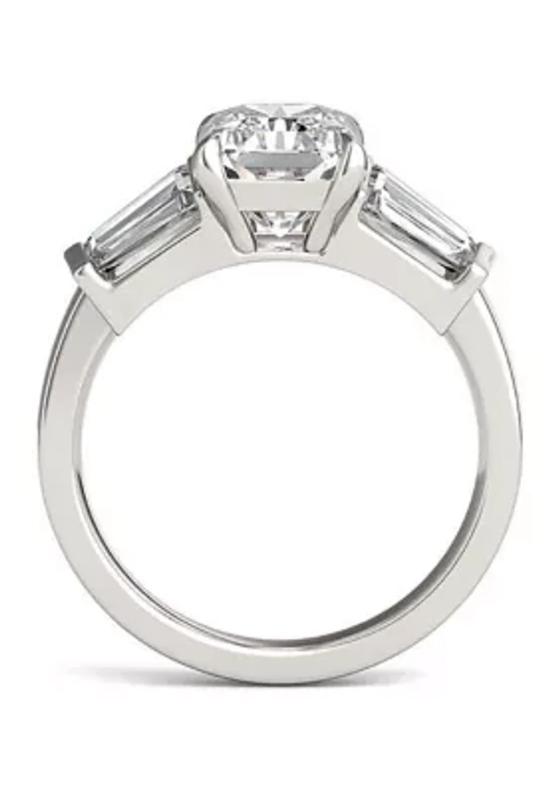 Charles & Colvard 3.86 ct. t.w. Lab Created Radiant Cut Moissanite Five Stone Engagement Ring 14k Gold