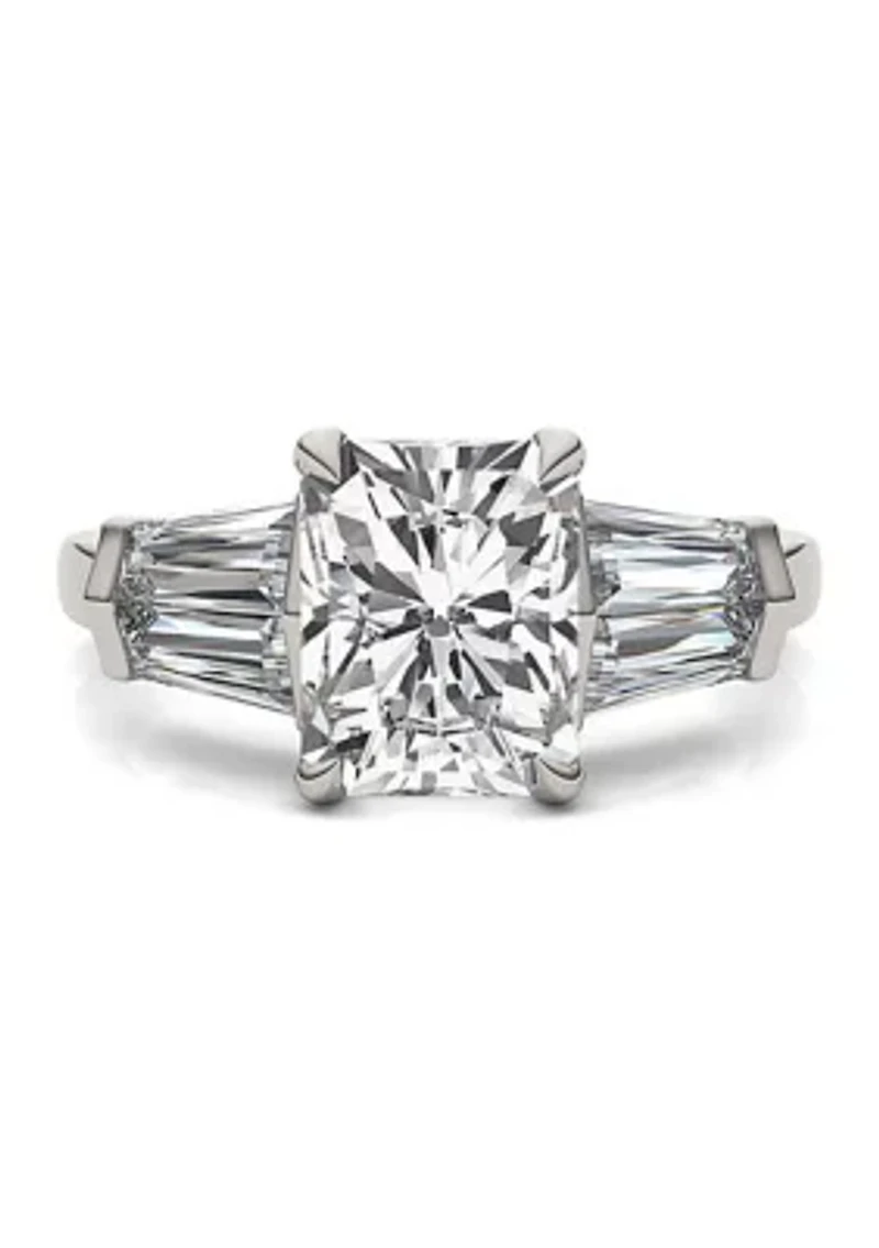 Charles & Colvard 3.86 ct. t.w. Lab Created Radiant Cut Moissanite Five Stone Engagement Ring 14k Gold