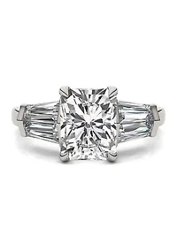 Charles & Colvard 3.86 ct. t.w. Lab Created Radiant Cut Moissanite Five Stone Engagement Ring 14k Gold