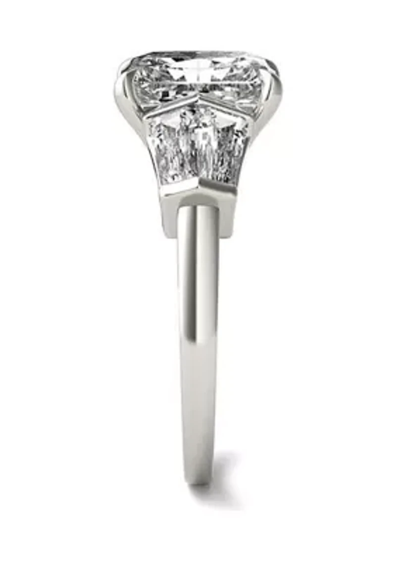 Charles & Colvard 3.86 ct. t.w. Lab Created Radiant Cut Moissanite Five Stone Engagement Ring 14k Gold