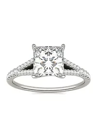 Charles & Colvard 1.71 ct. t.w. Lab Created Princess Cut Moissanite Engagement Ring 14k Gold