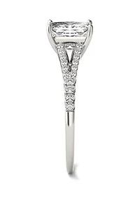 Charles & Colvard 1.71 ct. t.w. Lab Created Princess Cut Moissanite Engagement Ring 14k Gold