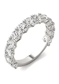 2.08 ct. t.w. Lab Created 3.5mm Moissanite Semi-Eternity Band 14k Gold