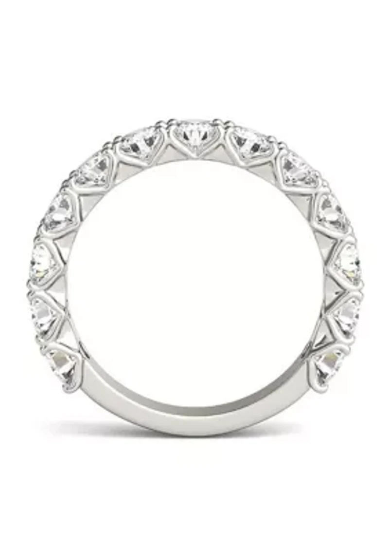 2.08 ct. t.w. Lab Created 3.5mm Moissanite Semi-Eternity Band 14k Gold