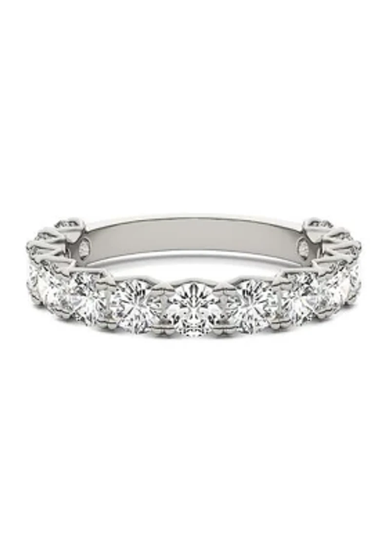 2.08 ct. t.w. Lab Created 3.5mm Moissanite Semi-Eternity Band 14k Gold