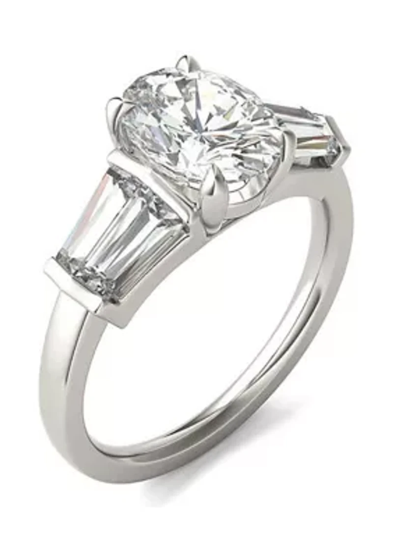 Charles & Colvard 3.26 ct. t.w. Lab Created Oval Moissanite Five Stone Engagement Ring 14k Gold
