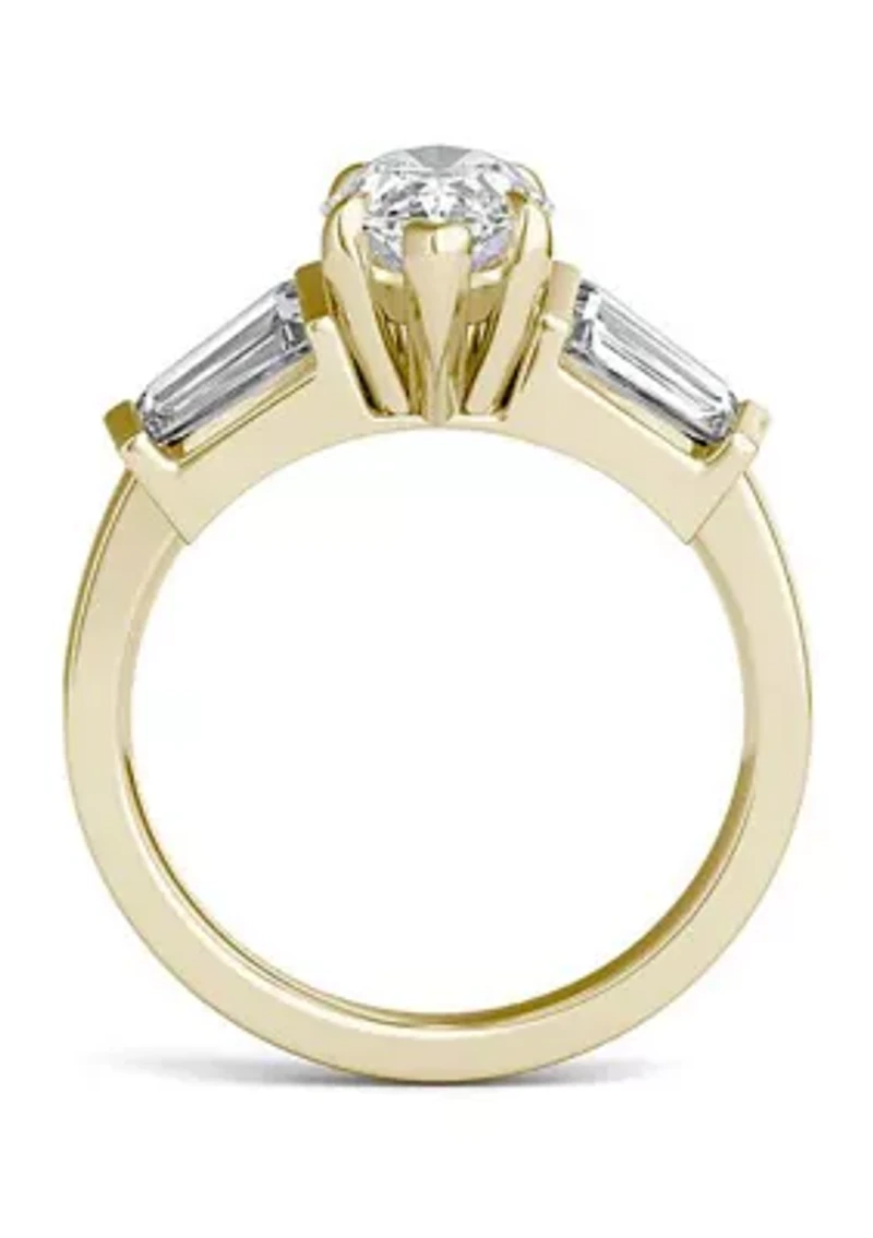 3.36 ct. t.w. Lab Created Marquise Moissanite Five Stone Engagement Ring 14k Gold