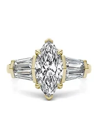3.36 ct. t.w. Lab Created Marquise Moissanite Five Stone Engagement Ring 14k Gold