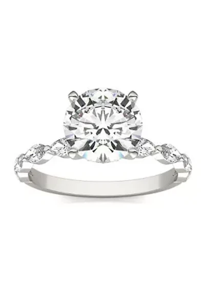 Charles & Colvard 2.46 ct. t.w. Lab Created Accented Moissanite Engagement Ring 14k Gold