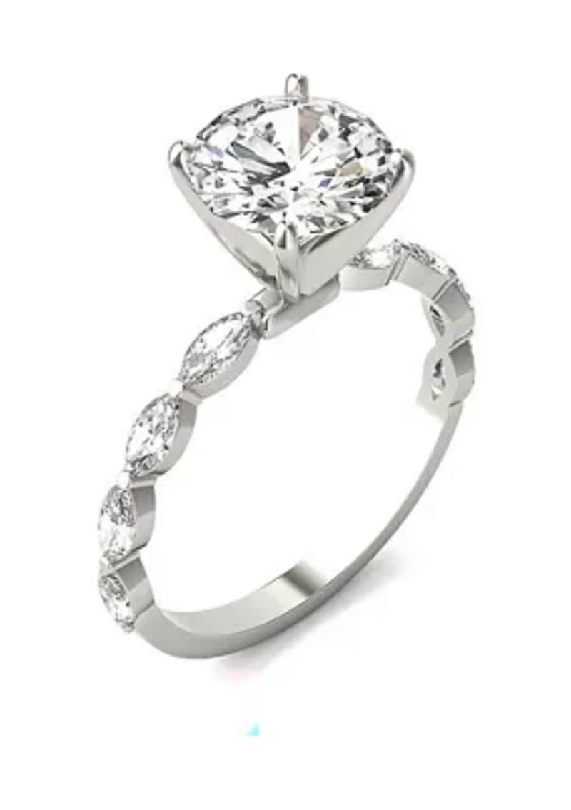 Charles & Colvard 2.46 ct. t.w. Lab Created Accented Moissanite Engagement Ring 14k Gold