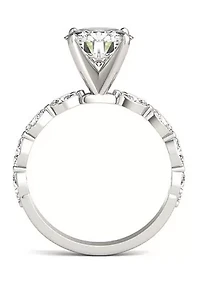 Charles & Colvard 2.46 ct. t.w. Lab Created Accented Moissanite Engagement Ring 14k Gold