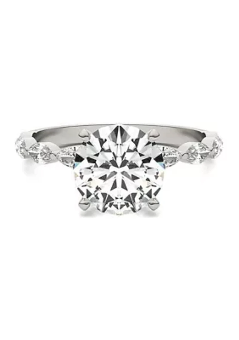 Charles & Colvard 2.46 ct. t.w. Lab Created Accented Moissanite Engagement Ring 14k Gold