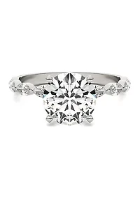 Charles & Colvard 2.46 ct. t.w. Lab Created Accented Moissanite Engagement Ring 14k Gold