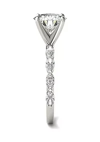 Charles & Colvard 2.46 ct. t.w. Lab Created Accented Moissanite Engagement Ring 14k Gold