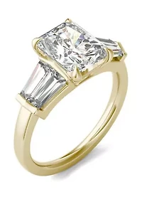 Charles & Colvard 3.86 ct. t.w. Lab Created Radiant Cut Five Stone Engagement Ring 14k Gold