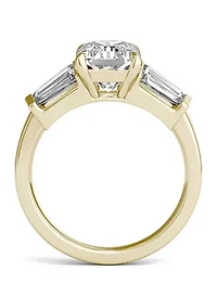 Charles & Colvard 3.86 ct. t.w. Lab Created Radiant Cut Five Stone Engagement Ring 14k Gold