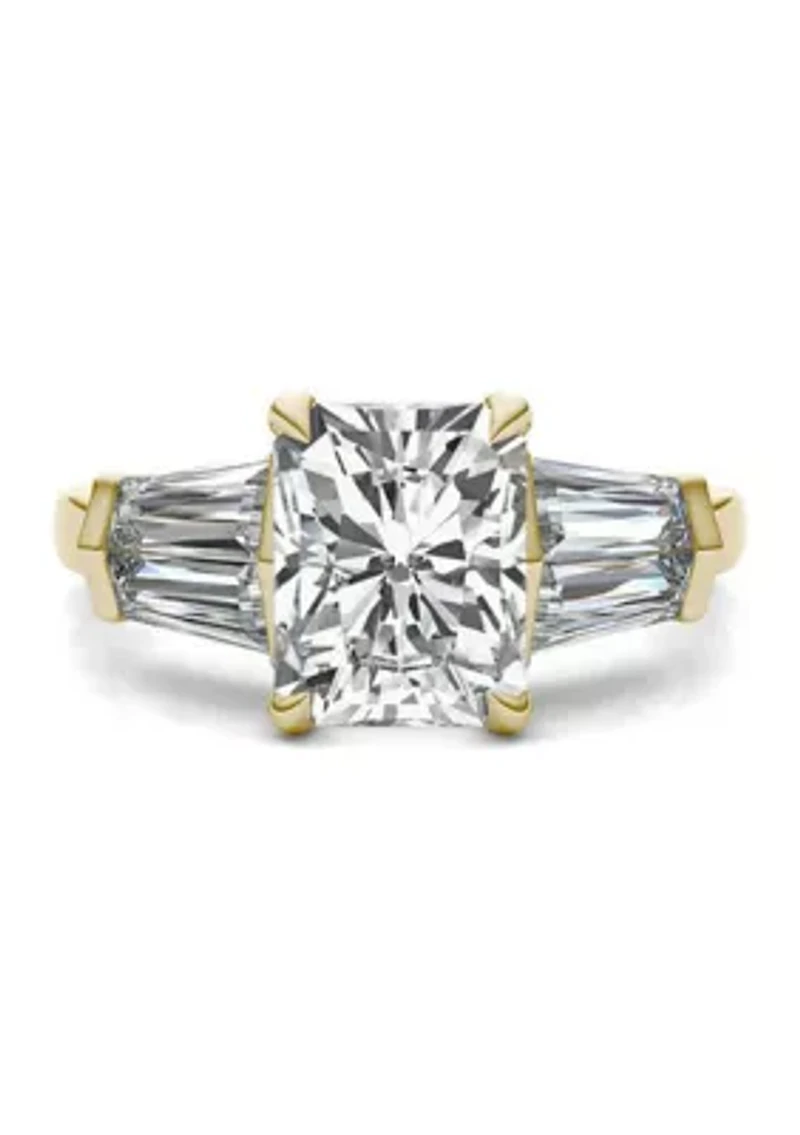 Charles & Colvard 3.86 ct. t.w. Lab Created Radiant Cut Five Stone Engagement Ring 14k Gold