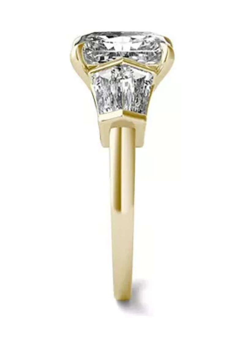 Charles & Colvard 3.86 ct. t.w. Lab Created Radiant Cut Five Stone Engagement Ring 14k Gold