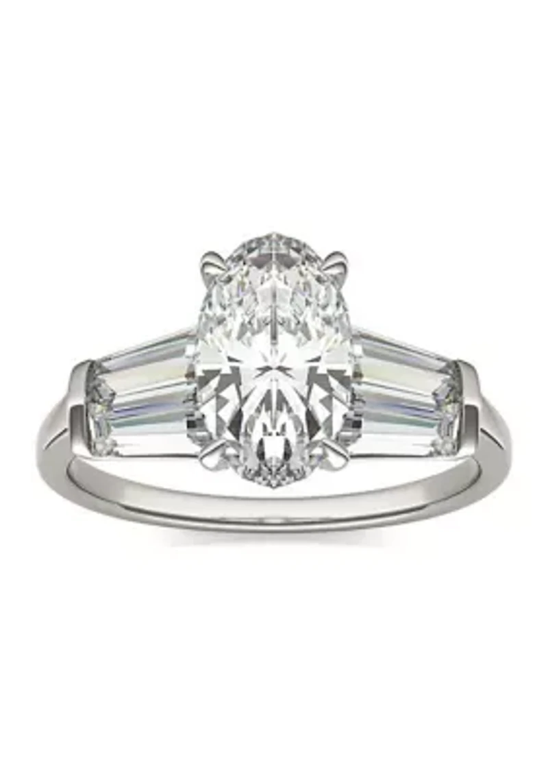 Charles & Colvard 3.46 ct. t.w. Lab Created Elongated Oval Moissanite Five Stone Engagement Ring 14k Gold