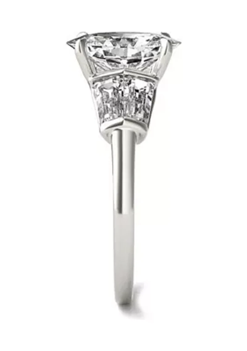 Charles & Colvard 3.46 ct. t.w. Lab Created Elongated Oval Moissanite Five Stone Engagement Ring 14k Gold