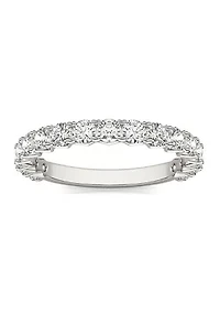 Charles & Colvard 1.08 ct. t.w. Lab Created 2.5mm Moissanite Semi-Eternity Band 14k Gold