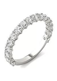 Charles & Colvard 1.08 ct. t.w. Lab Created 2.5mm Moissanite Semi-Eternity Band 14k Gold