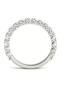 Charles & Colvard 1.08 ct. t.w. Lab Created 2.5mm Moissanite Semi-Eternity Band 14k Gold
