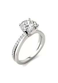 2.10 ct. t.w. Lab Created Round Moissanite Split-Shank Ring 14k Gold