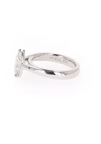 Lab Created Sterling Silver 1.40ct. tw. Moissanite Marquise Solitaire Ring