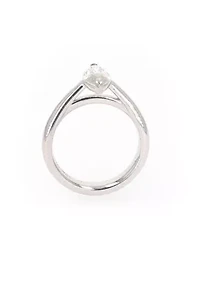 Lab Created Sterling Silver 1.40ct. tw. Moissanite Marquise Solitaire Ring