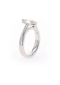 Lab Created Sterling Silver 1.40ct. tw. Moissanite Marquise Solitaire Ring