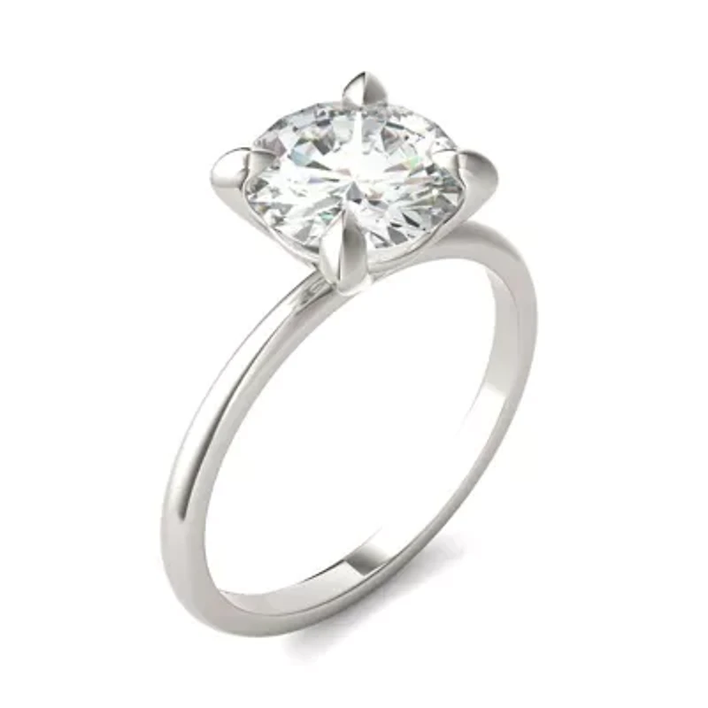 Charles & Colvard 2.2 ct. tw. Lab Created Moissanite Round Solitaire Ring 14K White Gold