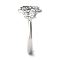 Charles & Colvard 3.93 ct. tw. Lab Created Moissanite Oval Three Stone Ring 14K White Gold