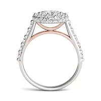 Charles & Colvard 2.78 ct. tw. Lab Created Moissanite Oval Cathedral Halo Ring